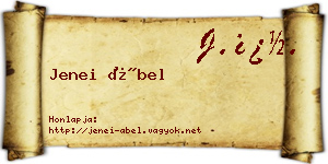 Jenei Ábel névjegykártya