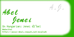 abel jenei business card